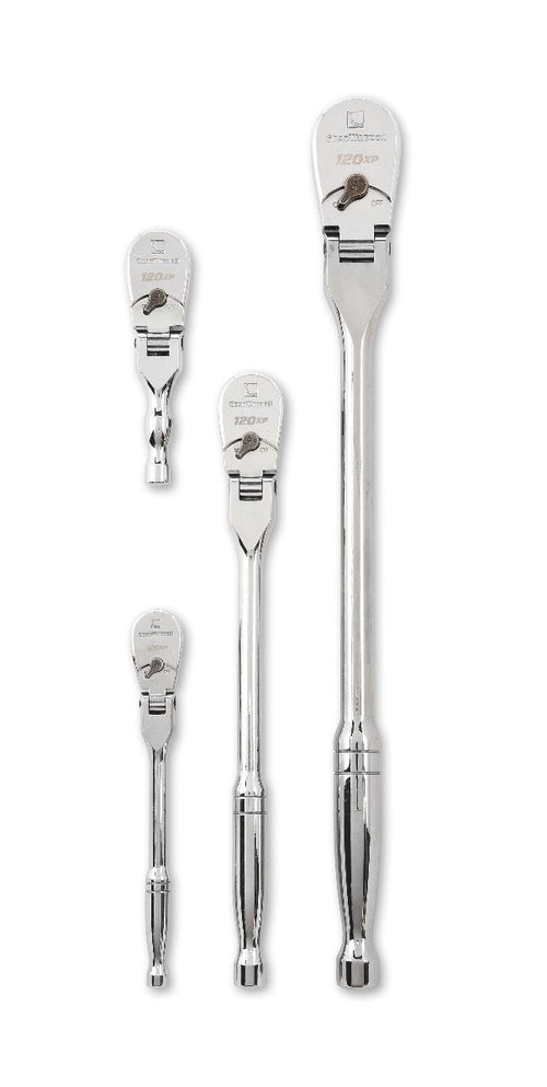 GEARWRENCH 4 PC. 1/4", 3/8" & 1/2" DRIVE 120XP FLEX HEAD TEARDROP RATCHET SET 81230P
