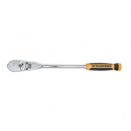 GEARWRENCH 1/2" DRIVE 90-TOOTH DUAL MATERIAL FLEX HEAD TEARDROP RATCHET 17" 81370T