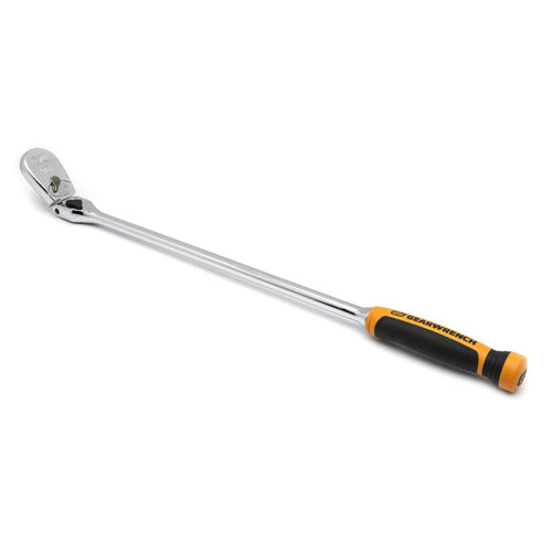 GEARWRENCH 1/2" DRIVE 90-TOOTH DUAL MATERIAL LOCKING FLEX HEAD TEARDROP RATCHET 24" 81372T