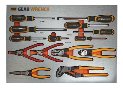 GEARWRENCH 14 PC SCREWDRIVERS & PLIERS SET IN EVA TRAY 83993