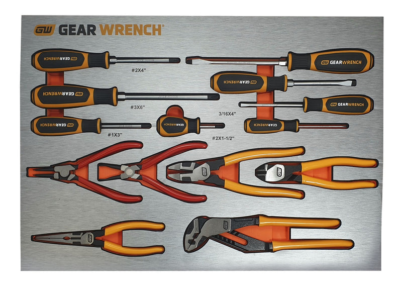 GEARWRENCH 14 PC SCREWDRIVERS & PLIERS SET IN EVA TRAY 83993