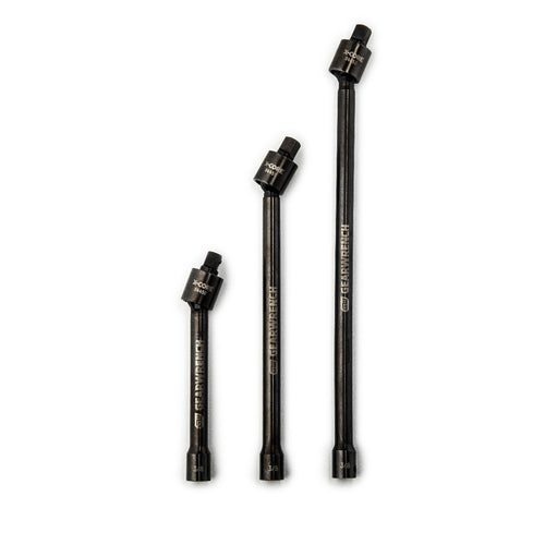 GEARWRENCH 3/8" DRIVE X-CORE PINLESS UNIVERSAL JOINT IMPACT EXTENSION SET 6", 9" & 12" 84453
