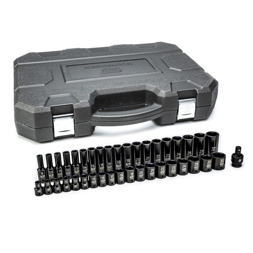 GEARWRENCH 39 PC. 1/2" DRIVE 6 POINT STANDARD & DEEP IMPACT METRIC SOCKET SET 84948N