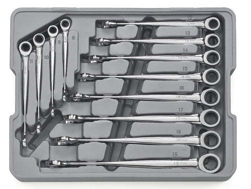 GEARWRENCH 12 PC. 72-TOOTH 12 POINT XL X-BEAM RATCHETING COMBINATION METRIC WRENCH SET 85888