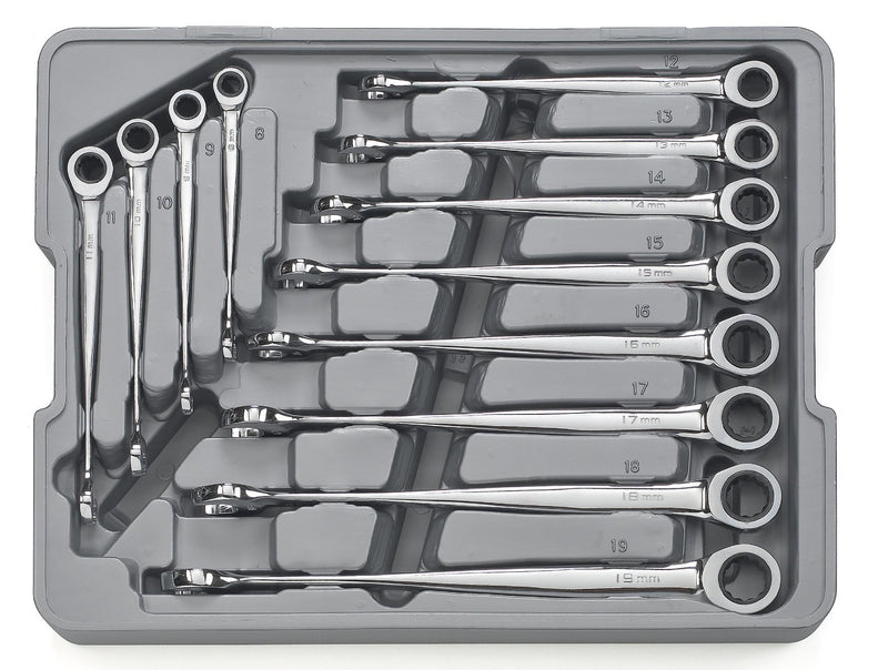 GEARWRENCH 12 PC. 72-TOOTH 12 POINT XL X-BEAM RATCHETING COMBINATION METRIC WRENCH SET 85888