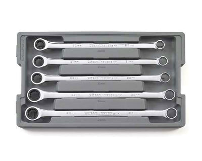 GEARWRENCH 5 PC. 72-TOOTH 12 POINT XL GEARBOX DOUBLE BOX RATCHETING METRIC WRENCH ADD-ON SET 85987