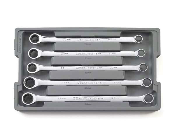 GEARWRENCH 5 PC. 72-TOOTH 12 POINT XL GEARBOX DOUBLE BOX RATCHETING METRIC WRENCH ADD-ON SET 85987