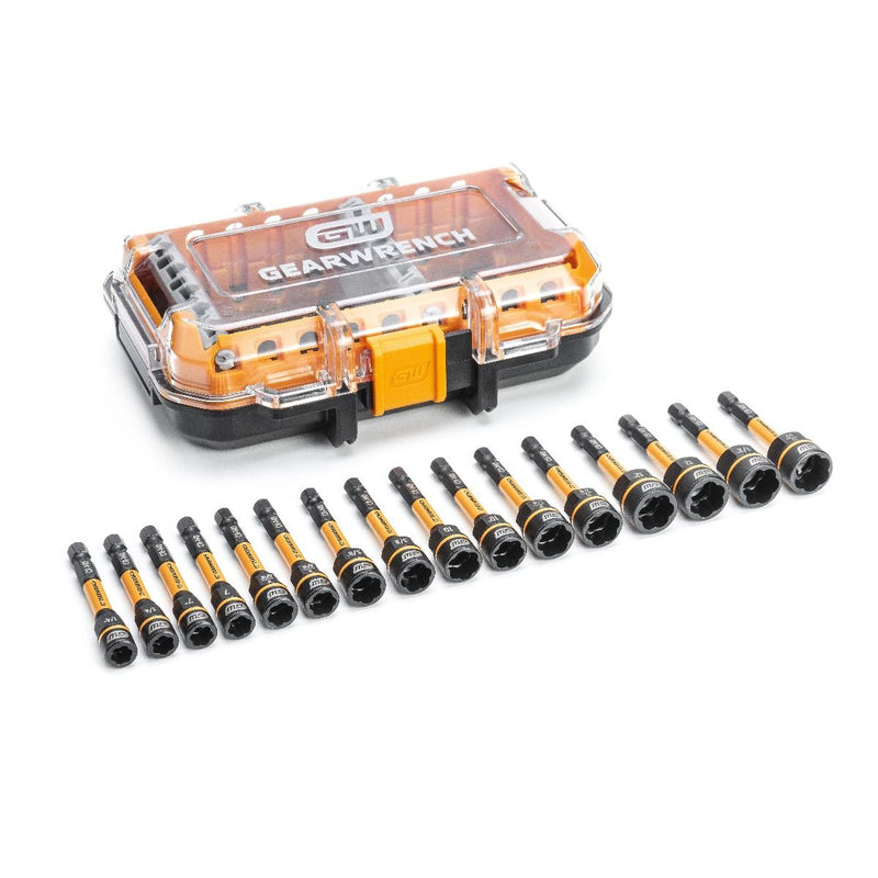 GEARWRENCH 16 PC. BOLT BITER NUT EXTRACTOR & DRIVER SET 86171