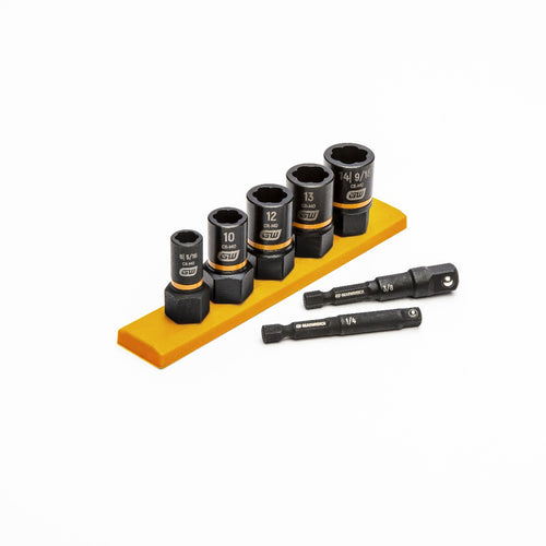 GEARWRENCH 7 PC. 1/4" & 3/8" DRIVE METRIC BOLT BITER IMPACT EXTRACTION SOCKET SET 87911