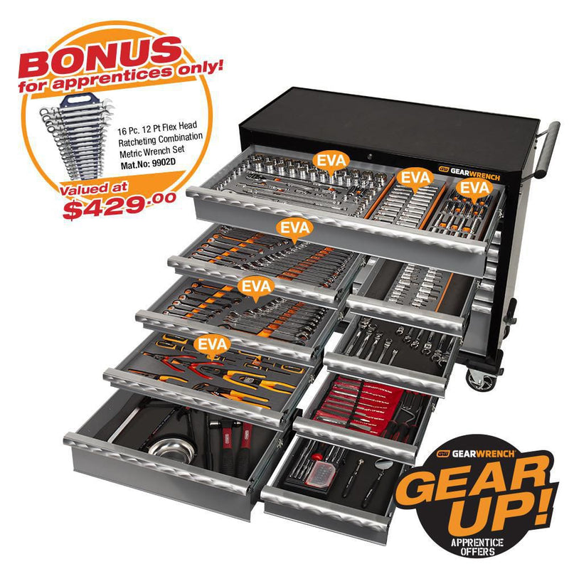GEARWRENCH 311 PC COMBINATION TOOL KIT + 42