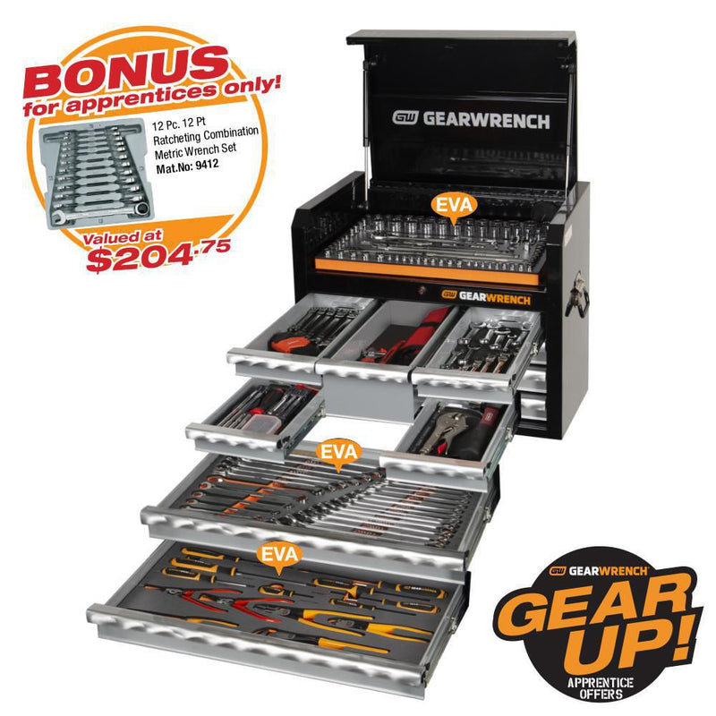 GEARWRENCH 241 PC COMBINATION TOOL KIT + TOOL CHEST 89914