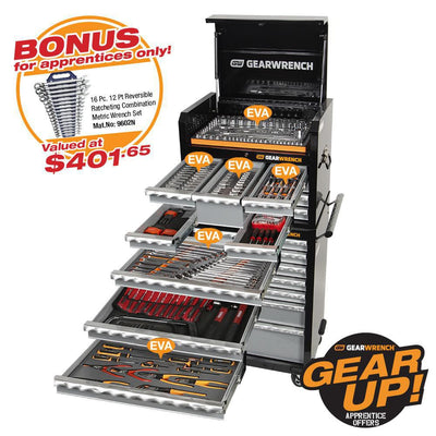 GEARWRENCH 326 PC COMBINATION TOOL KIT + TOOL CHEST & TROLLEY 89915