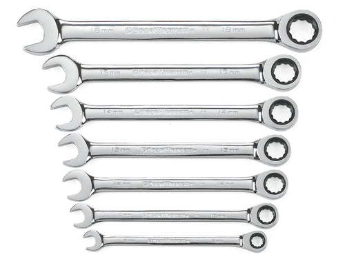 GEARWRENCH 7 PC. 72-TOOTH 12 POINT RATCHETING COMBINATION METRIC WRENCH SET 9417