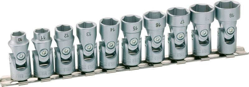 HAZET 880G/10H 10-piece 3/8in flexible socket set