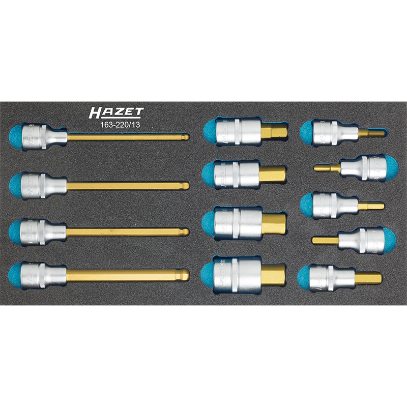 HAZET 13 Piece Hex Socket Set 163-220/13