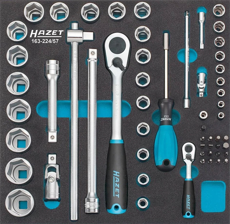 HAZET 57 Piece Socket Set 163-224/57