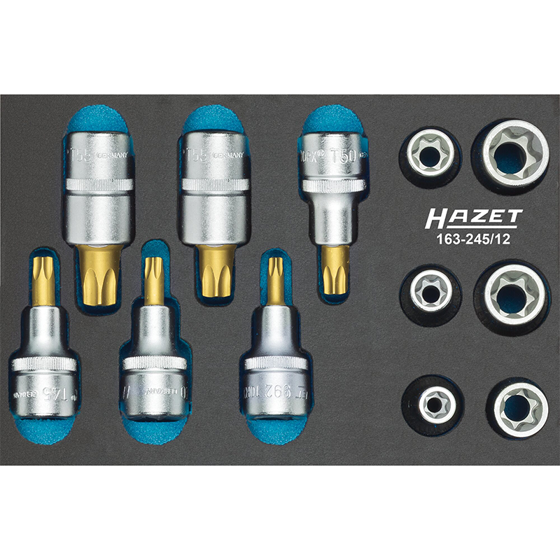 HAZET 12 Piece 1/2in TORX Tool Set 163-245/12