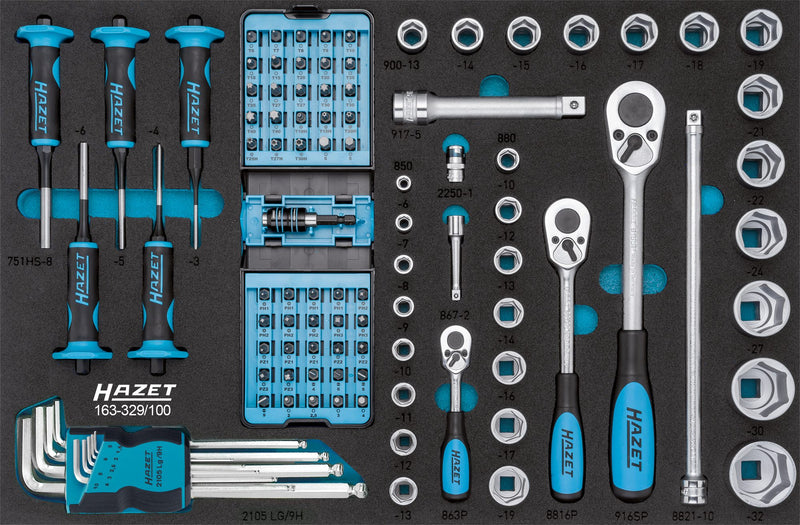 HAZET 100 Piece Tool Set 163-329/100