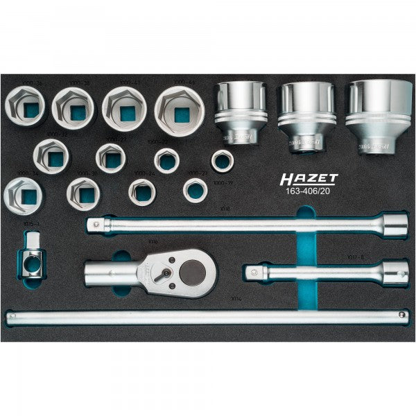 HAZET 20 Piece 3/4in Socket Set 163-406/20
