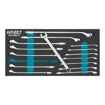 HAZET 15 Piece Metric Combination Wrench Set 163-428/15