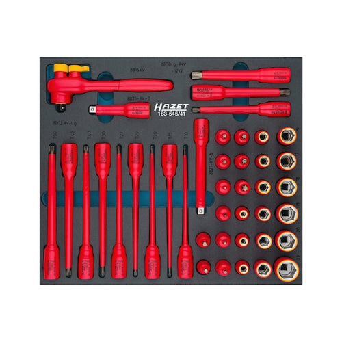 HAZET 41 Piece 3/8in VDE Socket Set 163-545/41