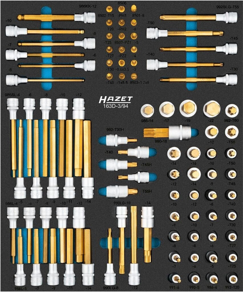 HAZET 94 Piece Screwdriver Socket Set 163D-3/94