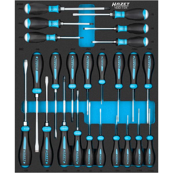 HAZET 24 Piece Screwdriver Set 163D-7/24