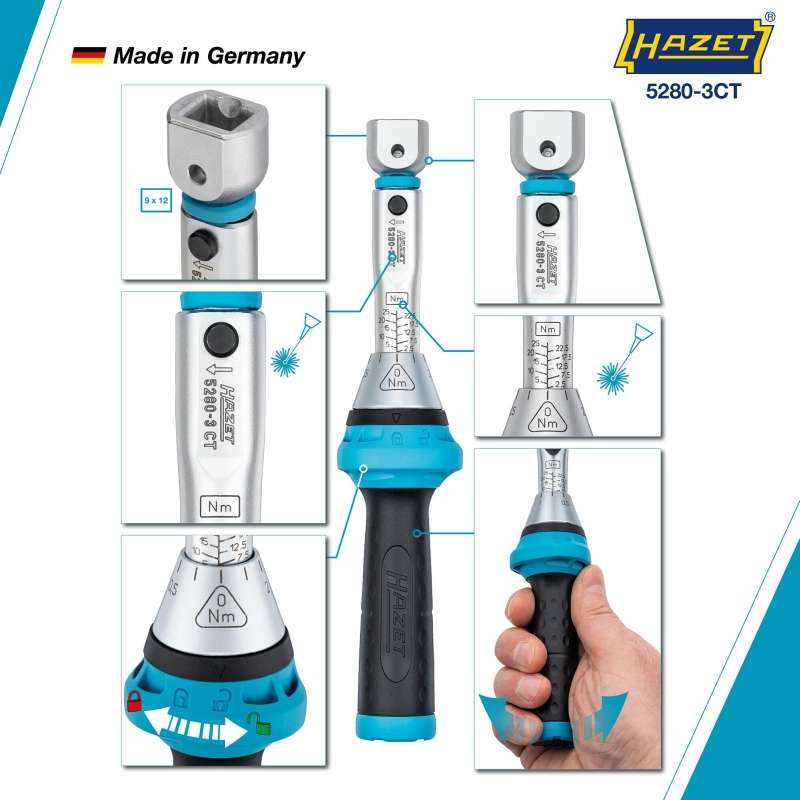 HAZET Torque Wrench 5280-3CT 2.5-25Nm