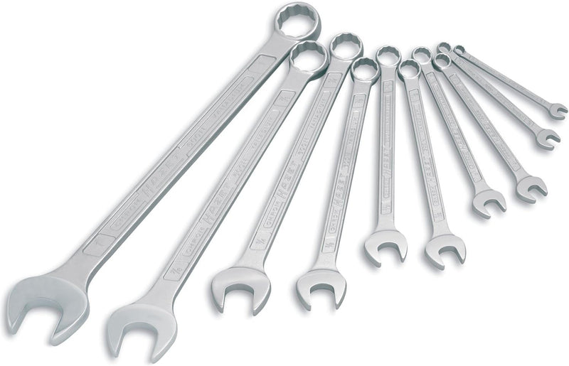 HAZET 10 Piece Imperial Combination Wrench Set 600NA/10