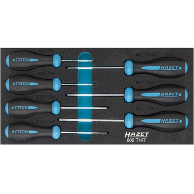 HAZET 7 Piece Tamper-Resistant Torx Screwdriver Set 802TH/7