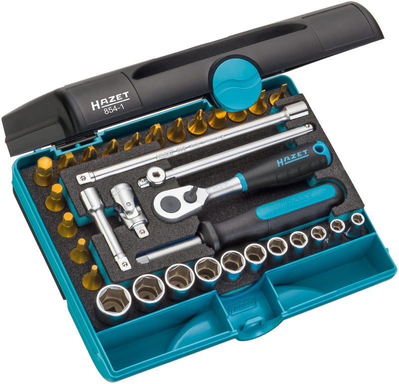 HAZET 33 Piece 1/4in Socket Set 854-1