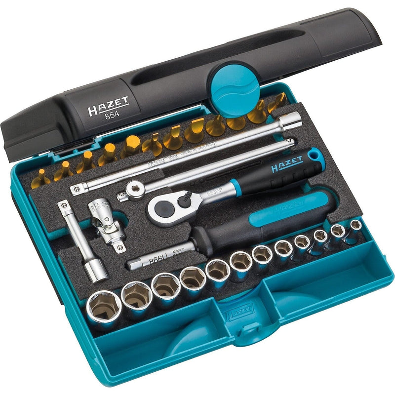 HAZET 30 Piece 1/4in Socket Set 854