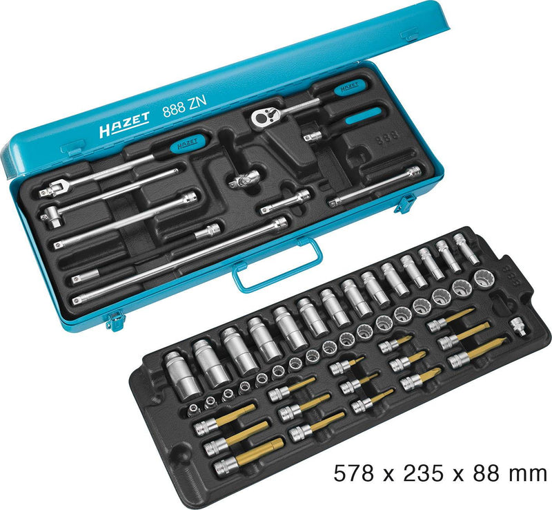 HAZET 58 Piece 3/8in Socket Set 888ZN