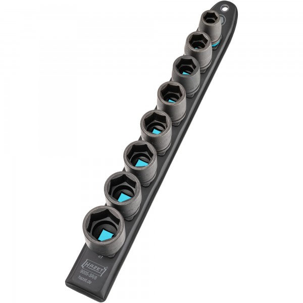 HAZET 8 Piece 1/2in SmartRail Impact Socket Set 900S-SR/8
