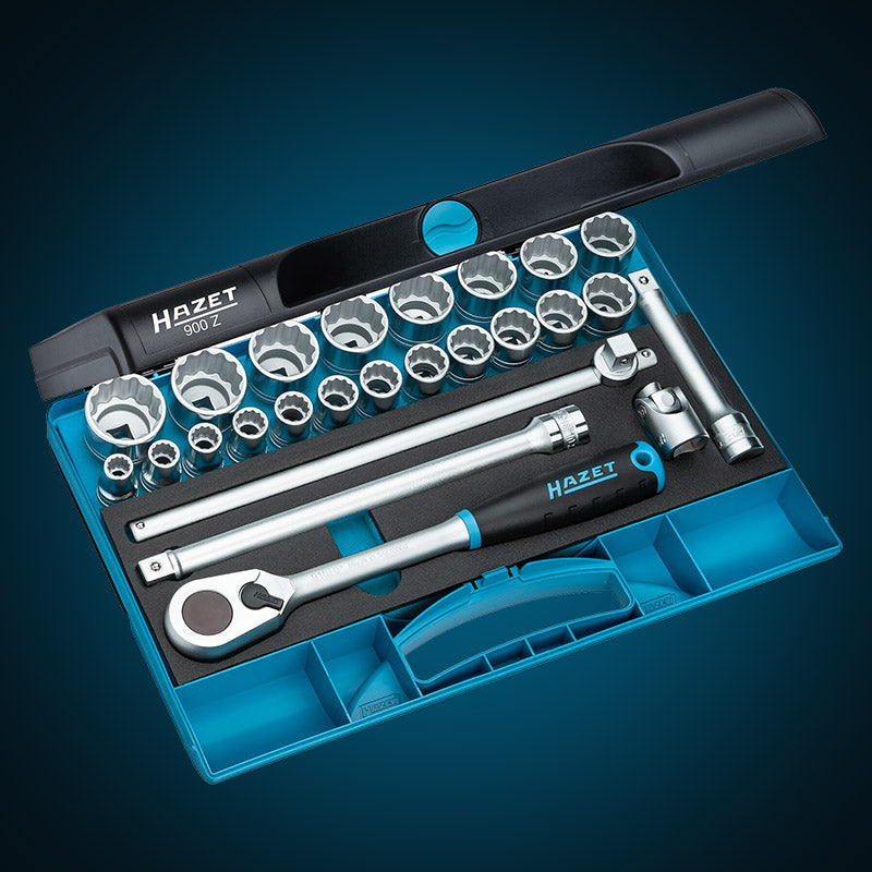 HAZET 25 Piece 1/2in Socket Set 900Z