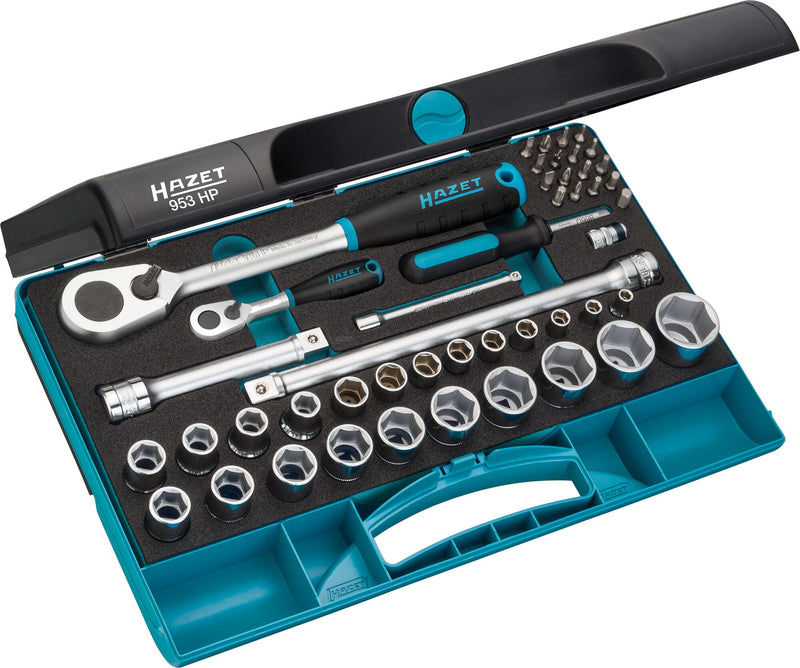HAZET 47 Piece 1/4in and 1/2in Socket Set 953HP