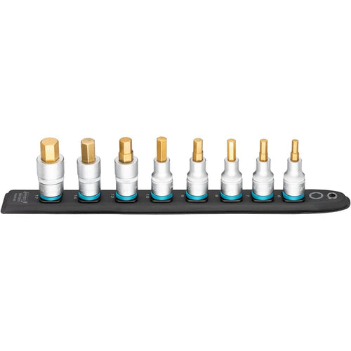 HAZET 8 Piece Hex SmartRail Socket Set 986-SR/8