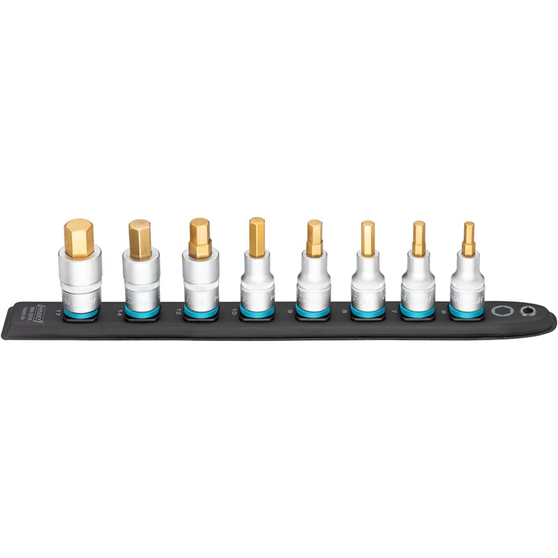 HAZET 8 Piece Hex SmartRail Socket Set 986-SR/8