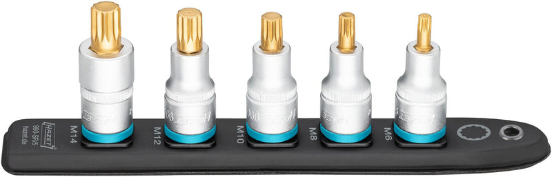 HAZET 5 Piece XZN SmartRail Socket Set 990-SR/5
