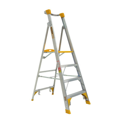 GORILLA Platform ladder 1.2m (4ft) Aluminium 180kg Heavy Duty Industrial - PL004-HD