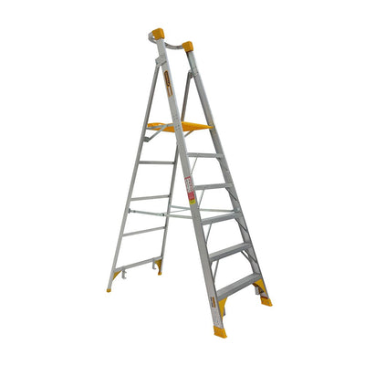 GORILLA Platform ladder 1.8m (6ft) Aluminium 180kg Heavy Duty Industrial - PL006-HD