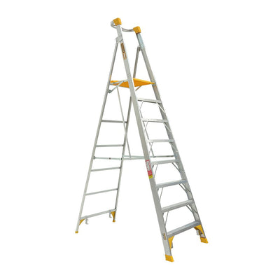 Gorilla PL008-HD Platform ladder Aluminium 2.4m (8ft) Aluminium 180kg Heavy Duty Industrial