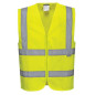 PORTWEST Workwear Tradie Hi-Vis Yellow Zipped Band & Brace Vest C375  -JTD