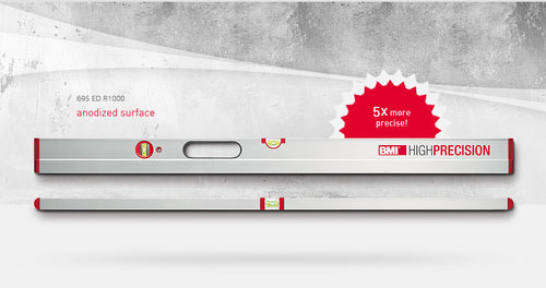 BMI HIGH PRECISION Aluminium 2000 Spirit Level - 200cm 695-200-HP