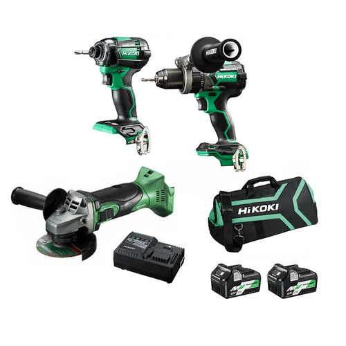 Hikoki 18v/36v 2.5/5Ah Multivolt Li-Ion Cordless Combo Kit-3pce