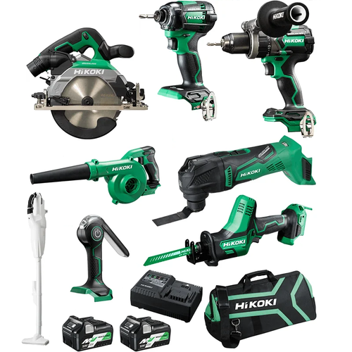 HIKOKI  18V / 36V Multivolt Li-Ion Cordless Combo Kit-8pce