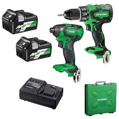 Hikoki Hitachi 18v/36v 2.5/5Ah Li-Ion Brushless Cordless Slide 2pce Combo Kit-KC18DBSLHAZ
