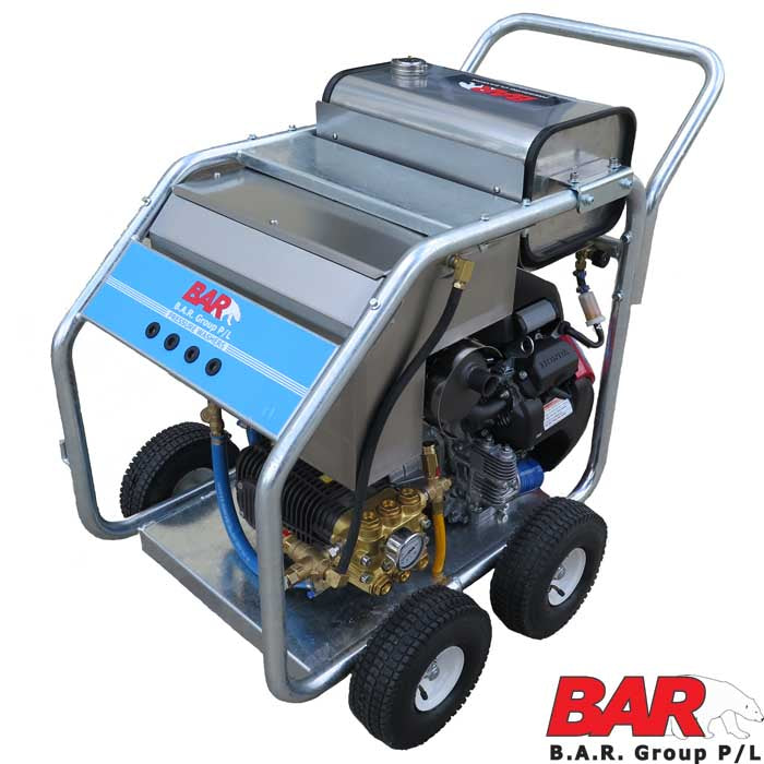 BAR Petrol Water Pressure Washer- Honda Powered Pressure Cleaner - 24HP- 5000 PSI @ 21LPM