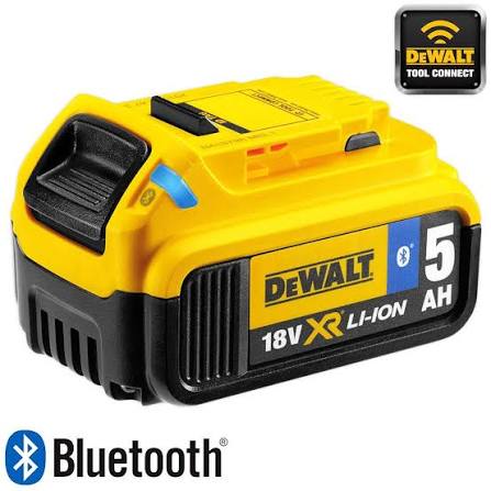 DEWALT 18V XR LI-ION TOOL CONNECT 5AH BATTERY PACK WITH BLUETOOTH SKU: DEWDCB184B-XE