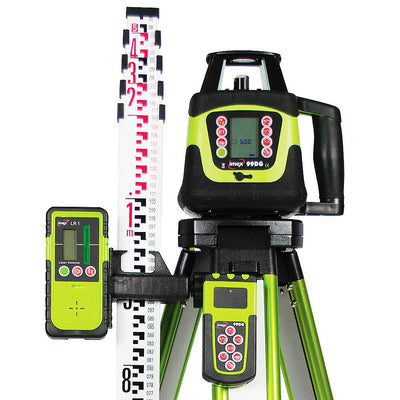 IMEX Rotating Full Auto Grade Red Beam Construction Laser Level Kit With tripod & Staff 99DGkit